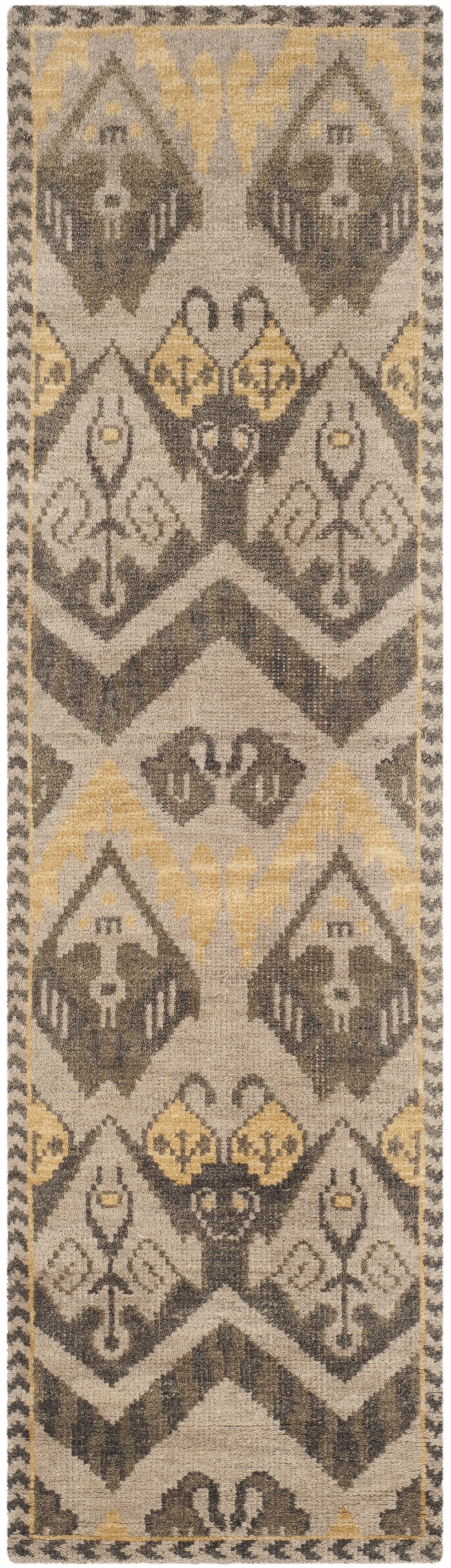 Arlo Home Hand Knotted Area Rug, KNY656A, Gold/Beige,  2' 3" X 8' - Image 0