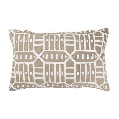 Daughtery Indoor / Outdoor Ikat Lumbar Pillow Cover - Image 0
