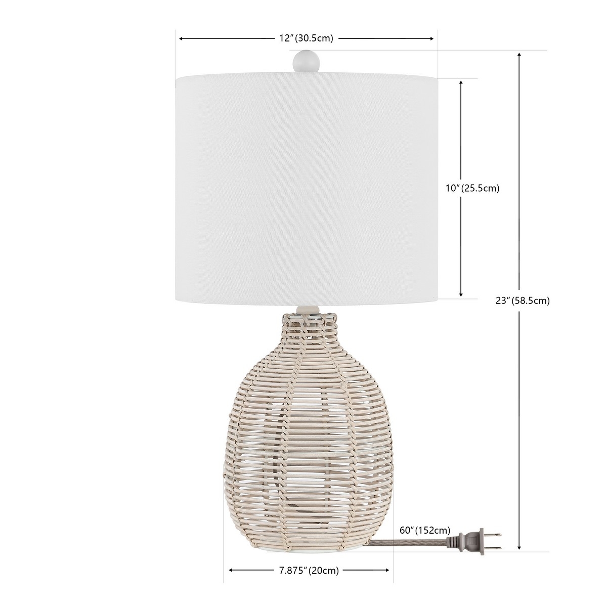 Oroya 23 Inch Table Lamp - Off White - Safavieh - Image 4