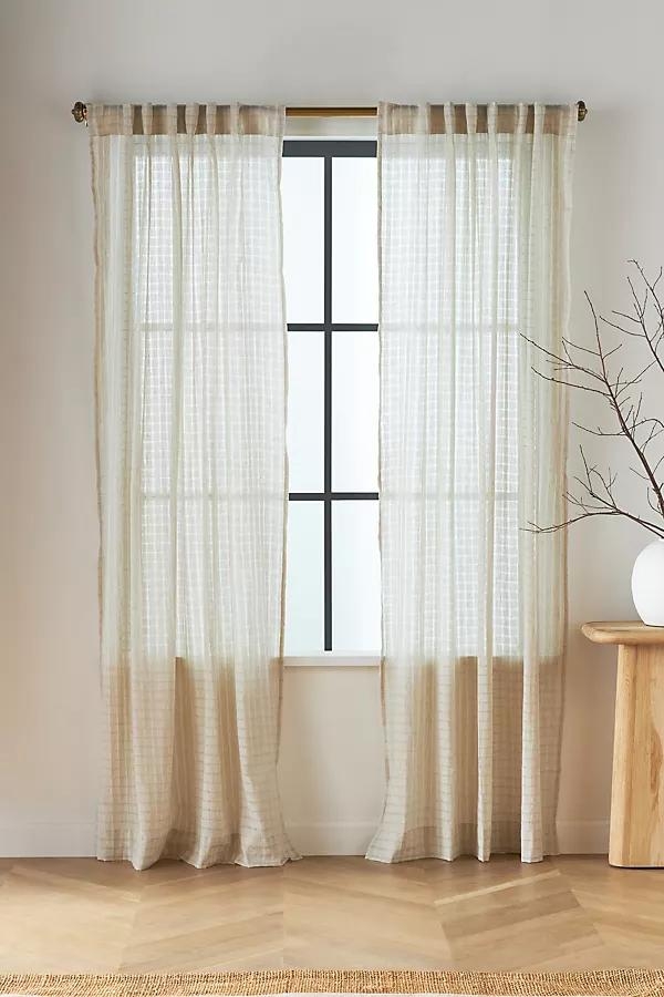 Sheer Grid Curtain - Image 0