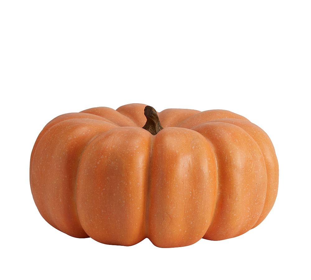 Faux Pumpkins, Orange, Cinderella, 11.5" diameter - Image 0