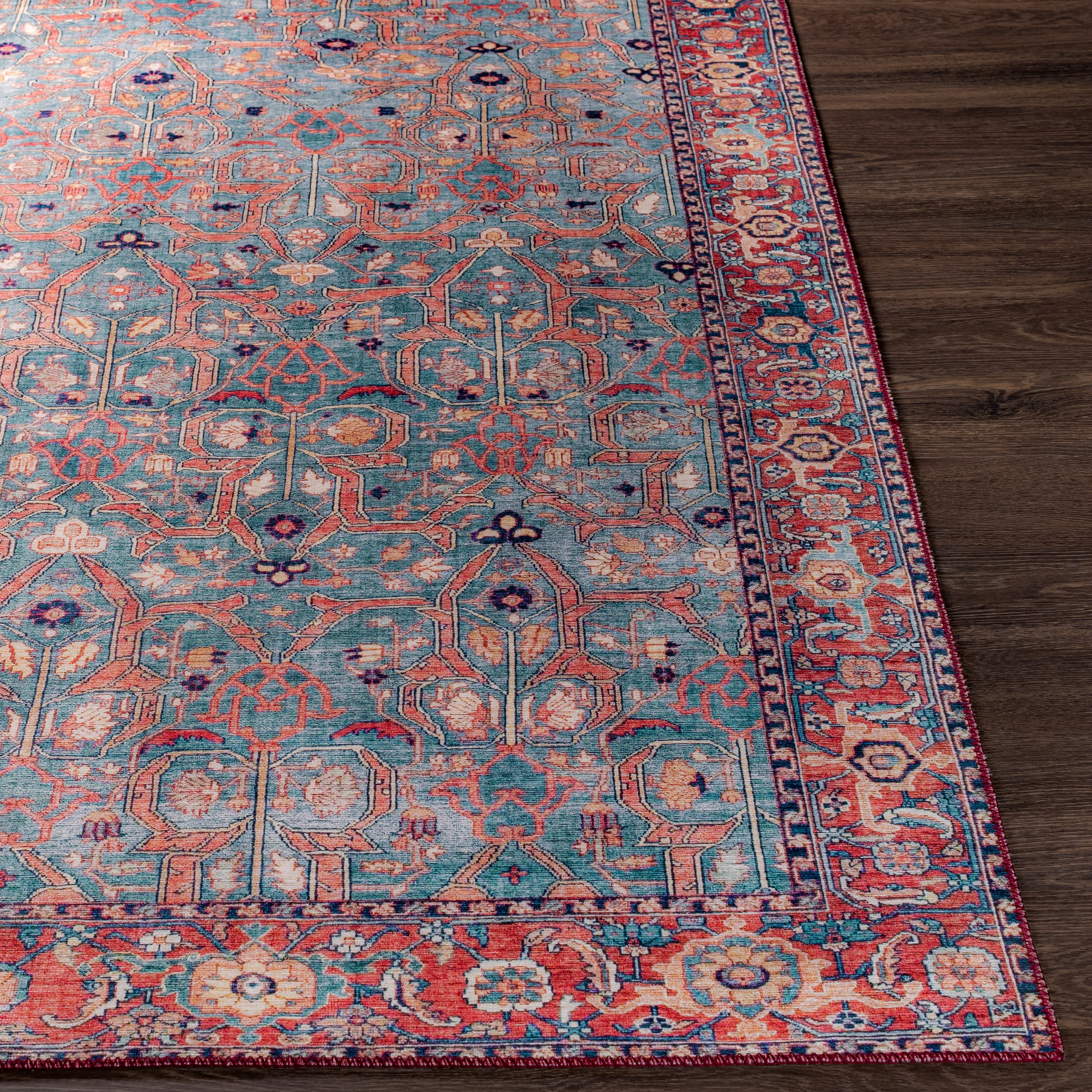 Iris Blue Indoor 2'2" x 3'9" Machine Woven Rug - Image 2