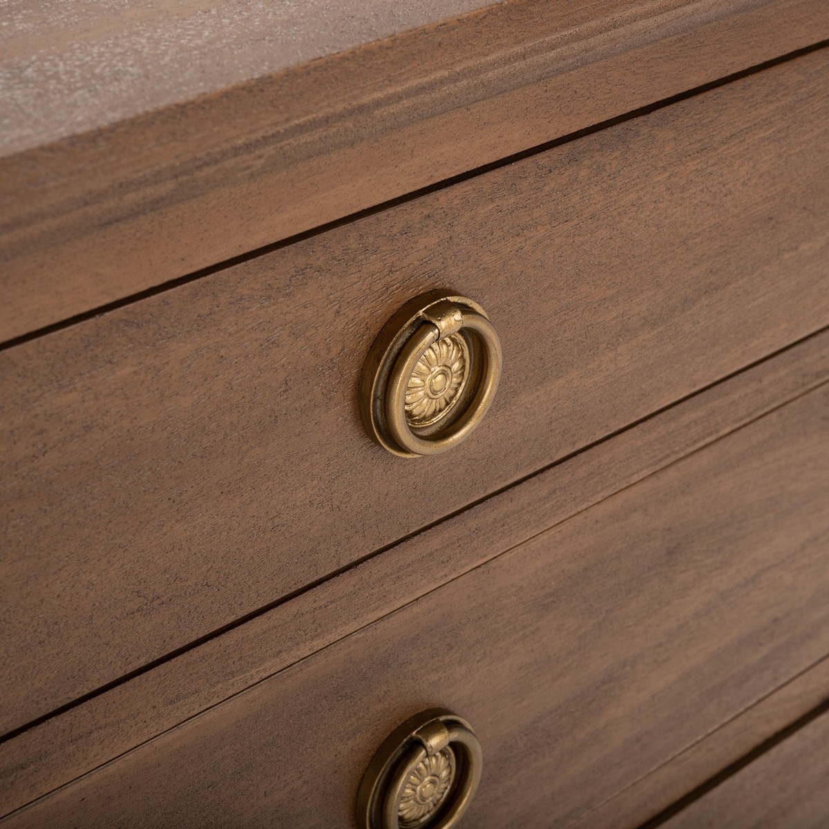 Lisabet 3 Drawer Wood Nightstand - Brown - Image 4