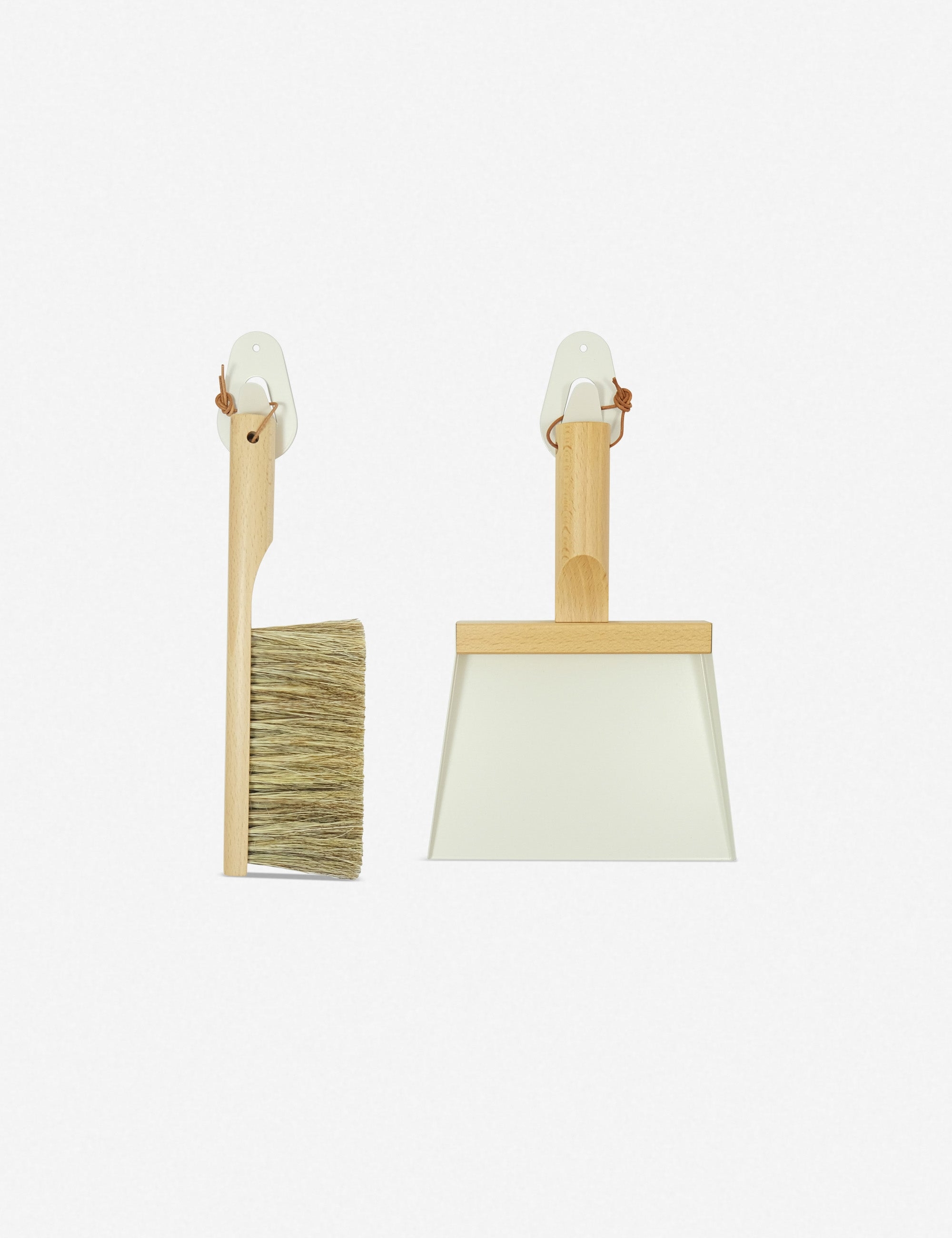 Mr. and Mrs. Clynk Dustpan + Natural Brush with Wall Hooks Set by AndrÃ©e Jardin - Image 0