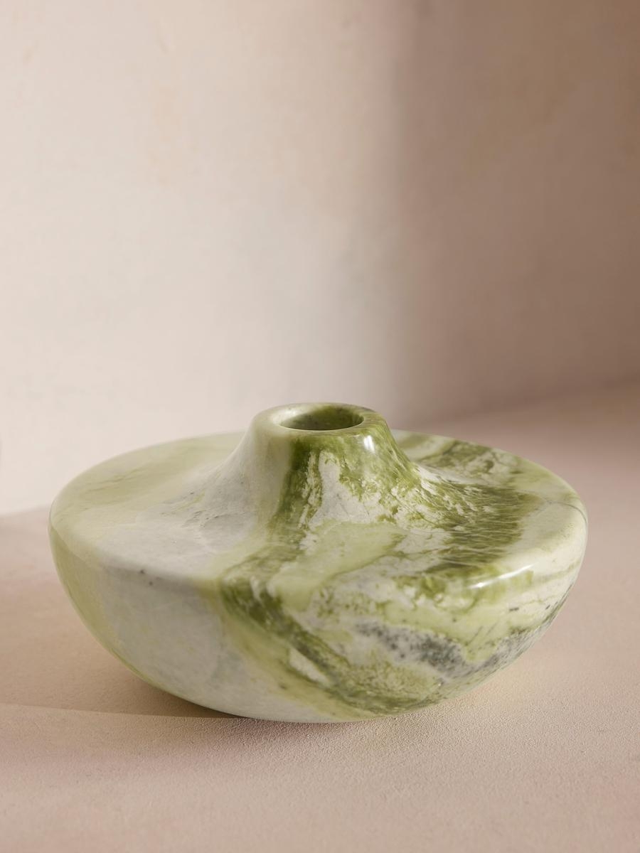 Alma Vase, Wide, Green - Image 0