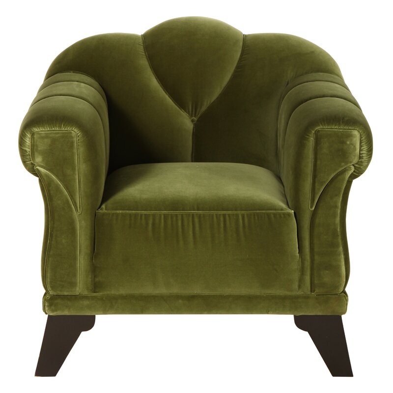 Bobo Intriguing Objects French 21'' Chesterfield Chair Fabric: forest green - Image 0