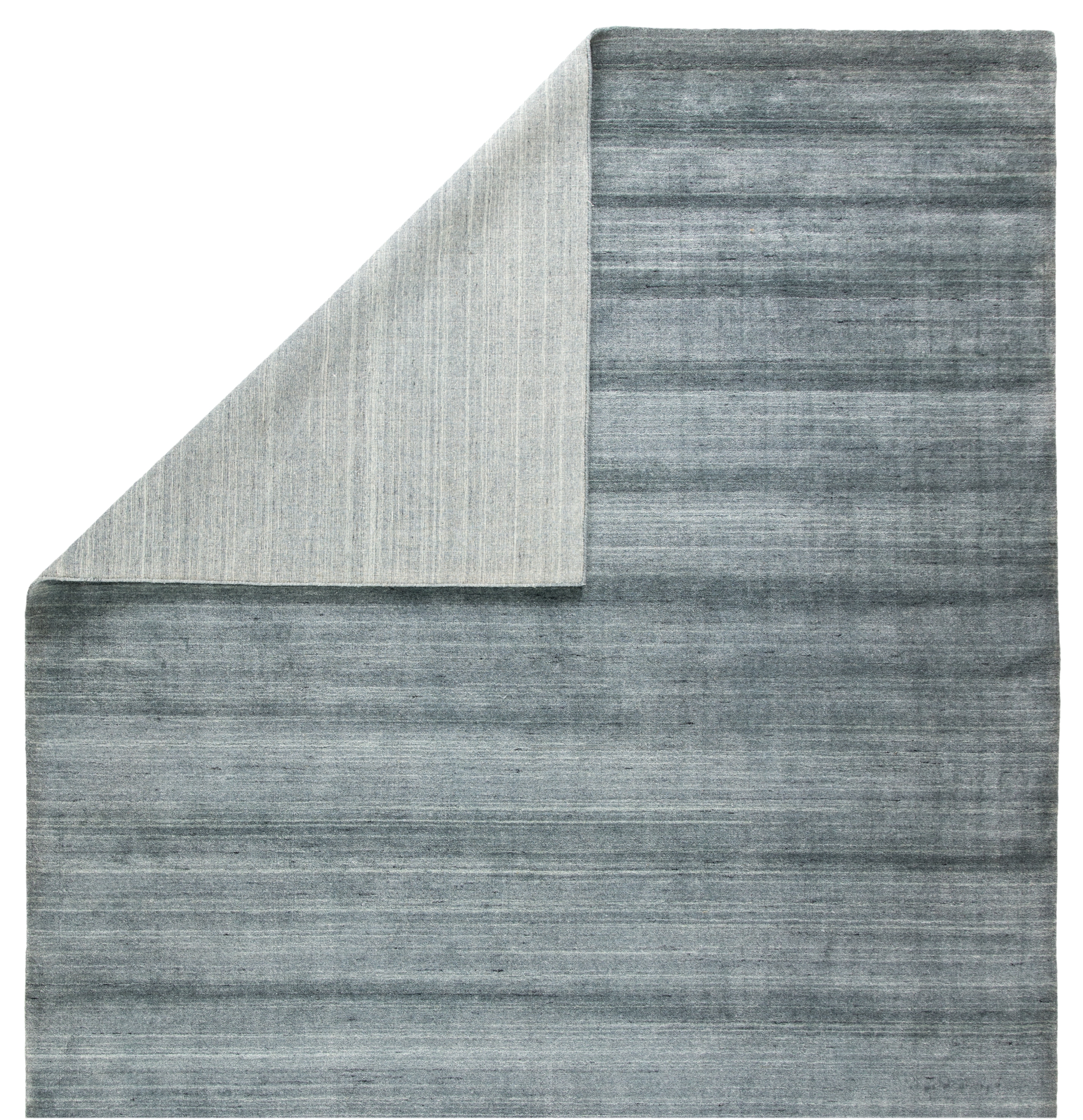 Bellweather Handmade Solid Gray/ Light Blue Area Rug (5'X8') - Image 2