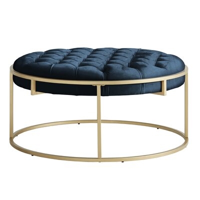 Gambier 38'' Wide Velvet Tufted Round Cocktail Ottoman - Image 0