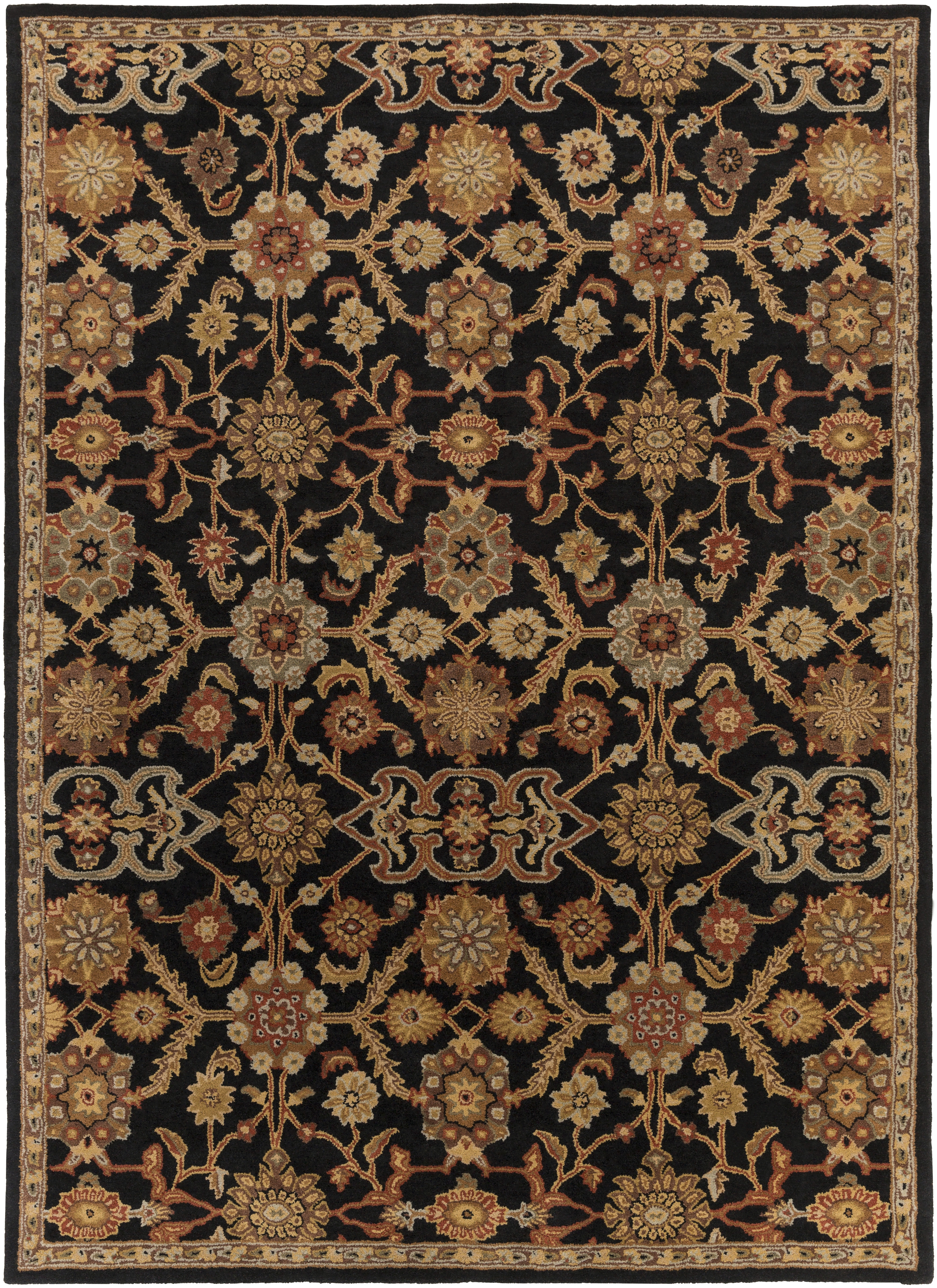 Middleton Black Indoor 9' x 13' Handmade Rug - Image 0