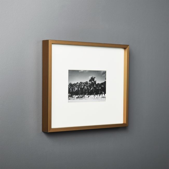 Gallery Brass Picture Frame with White Mat 4"x6" - Image 0