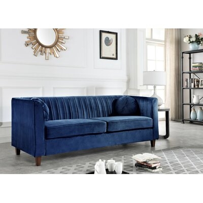 Arvilla Velvet 80.7" Rolled Arms Sofa - Image 0