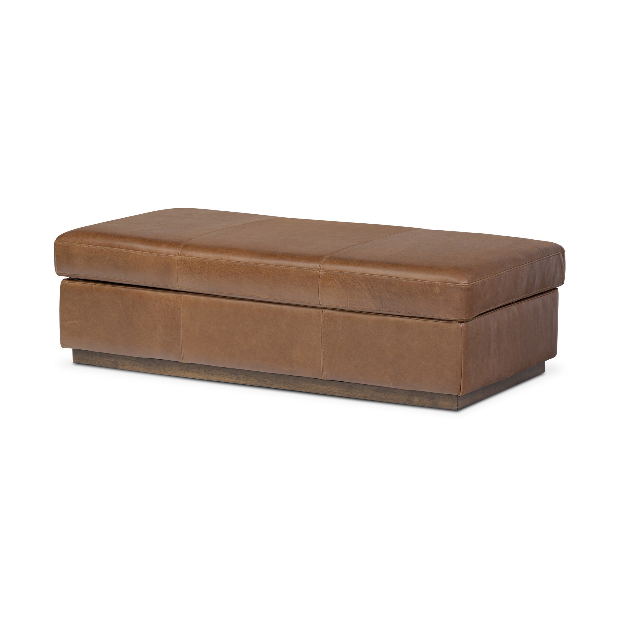 Alec Storage Ottoman - Dulane Mahogany - Image 1