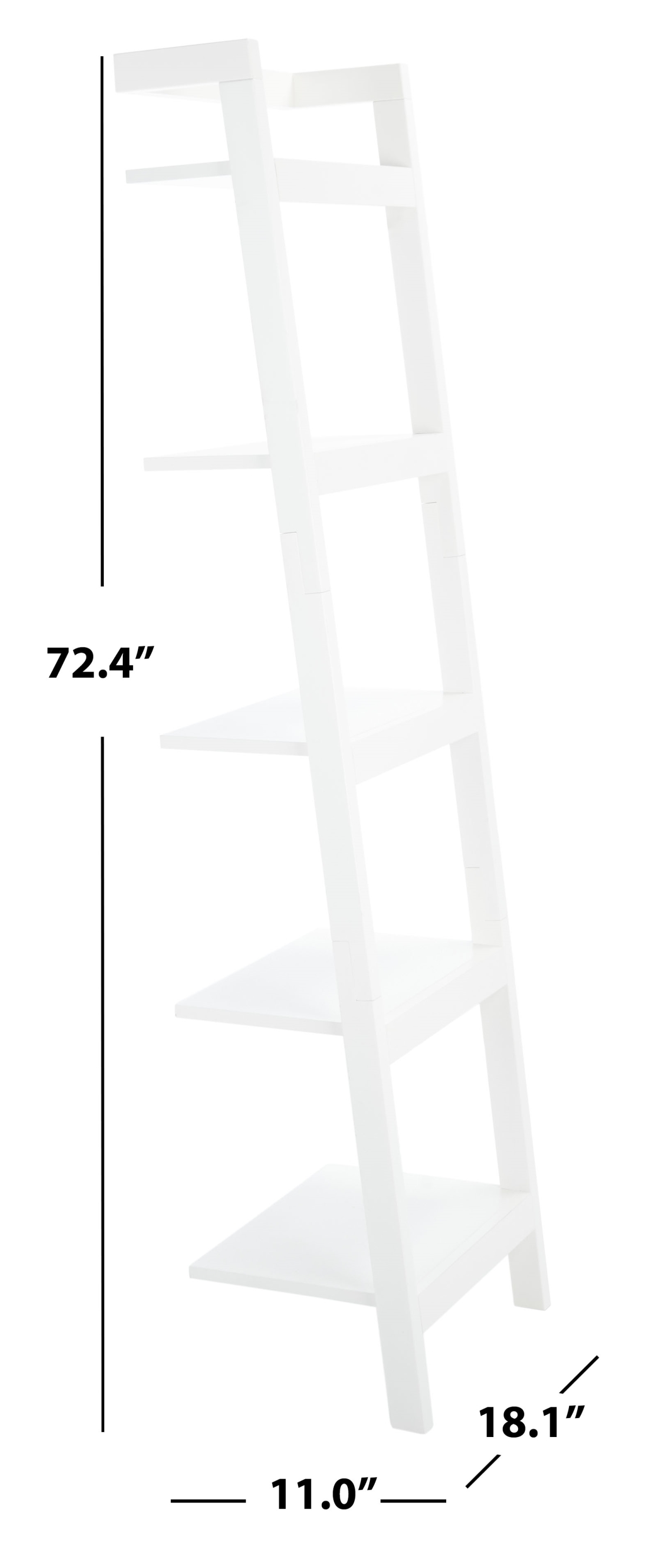 Yassi 5 Tier Leaning Etagere - White - Safavieh - Image 8