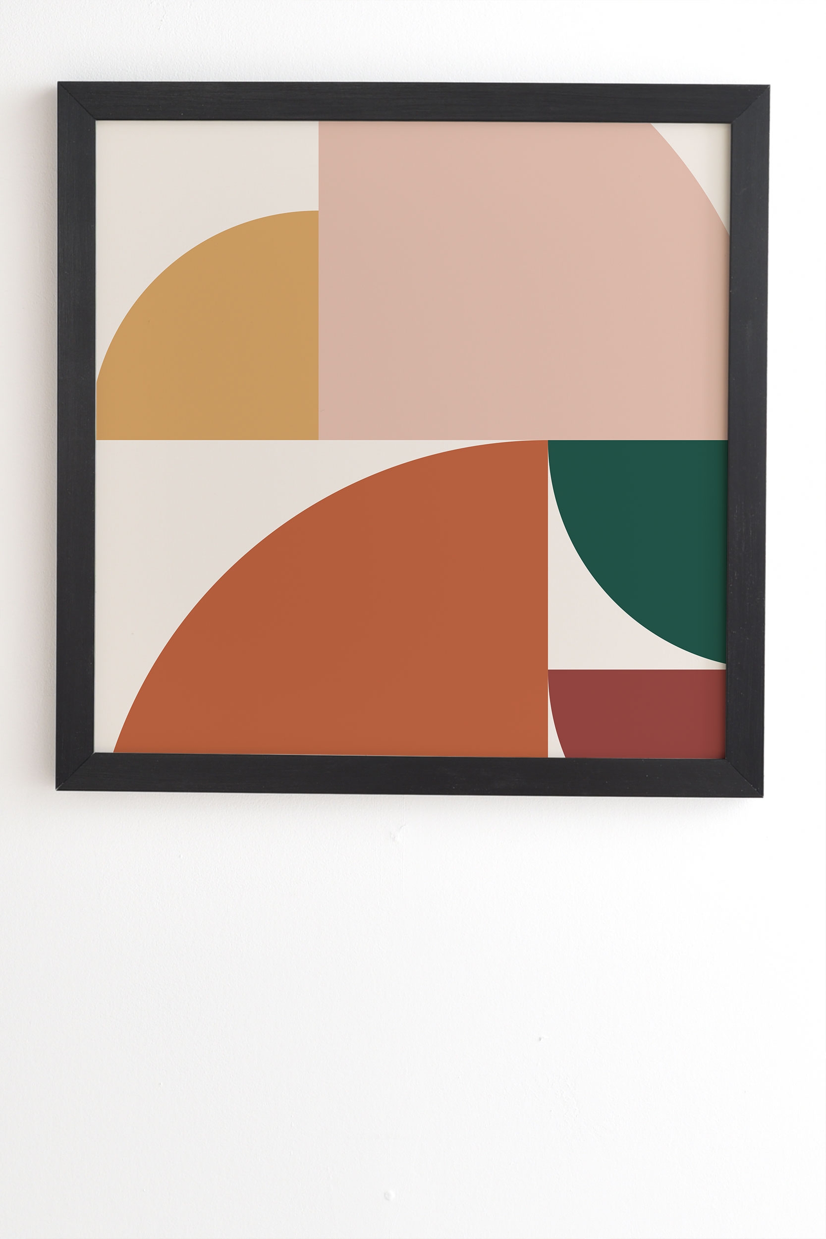 Abstract Geometric 10 by The Old Art Studio - Framed Wall Art Basic Black 20" x 20" - Image 0