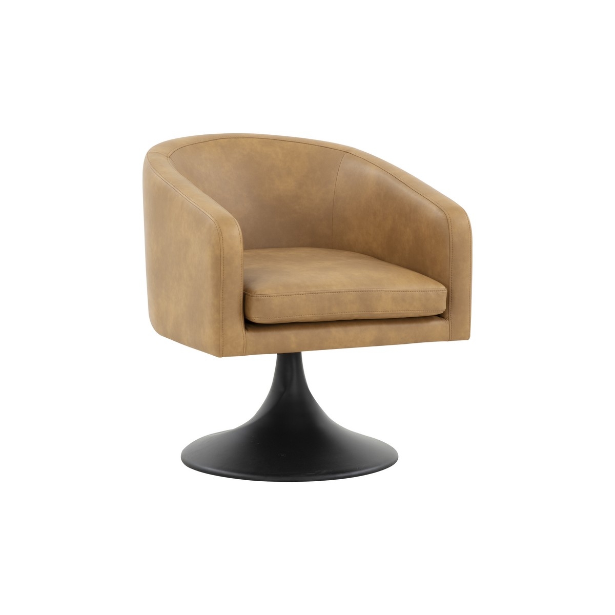 Gonzalez Pedestal Chair - Light Brown/Black - Image 2