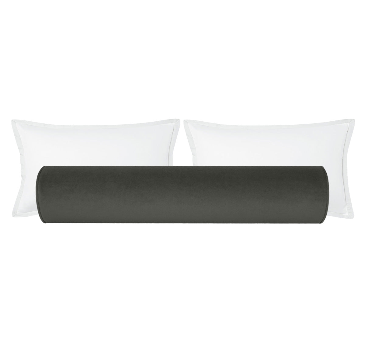 THE BOLSTER :: SOCIETY VELVET // CHARCOAL - BY THE YARD - Image 0