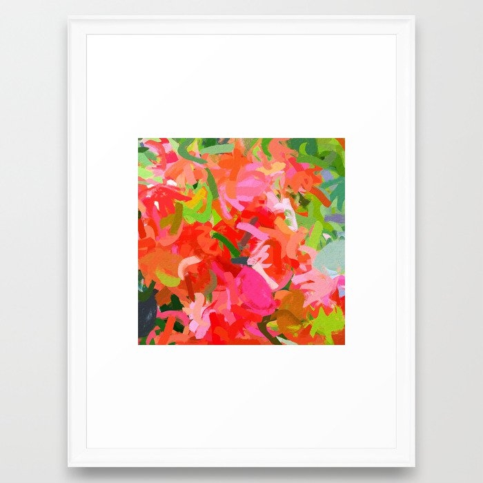 Preconceived Blossom #abstract #painting Framed Art Print by 83 Oranges Modern Bohemian Prints - Scoop White - Medium(Gallery) 18" x 24"-20x26 - Image 0