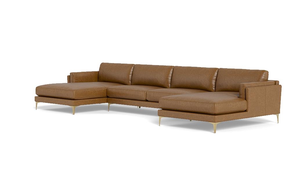 Gaby Leather 3-piece 4-Seat U-Sectional - Image 2
