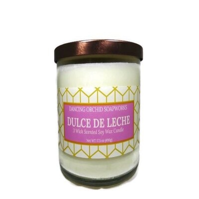 Soy Wax Dulce De Leche Scented Jar Candle - Image 0