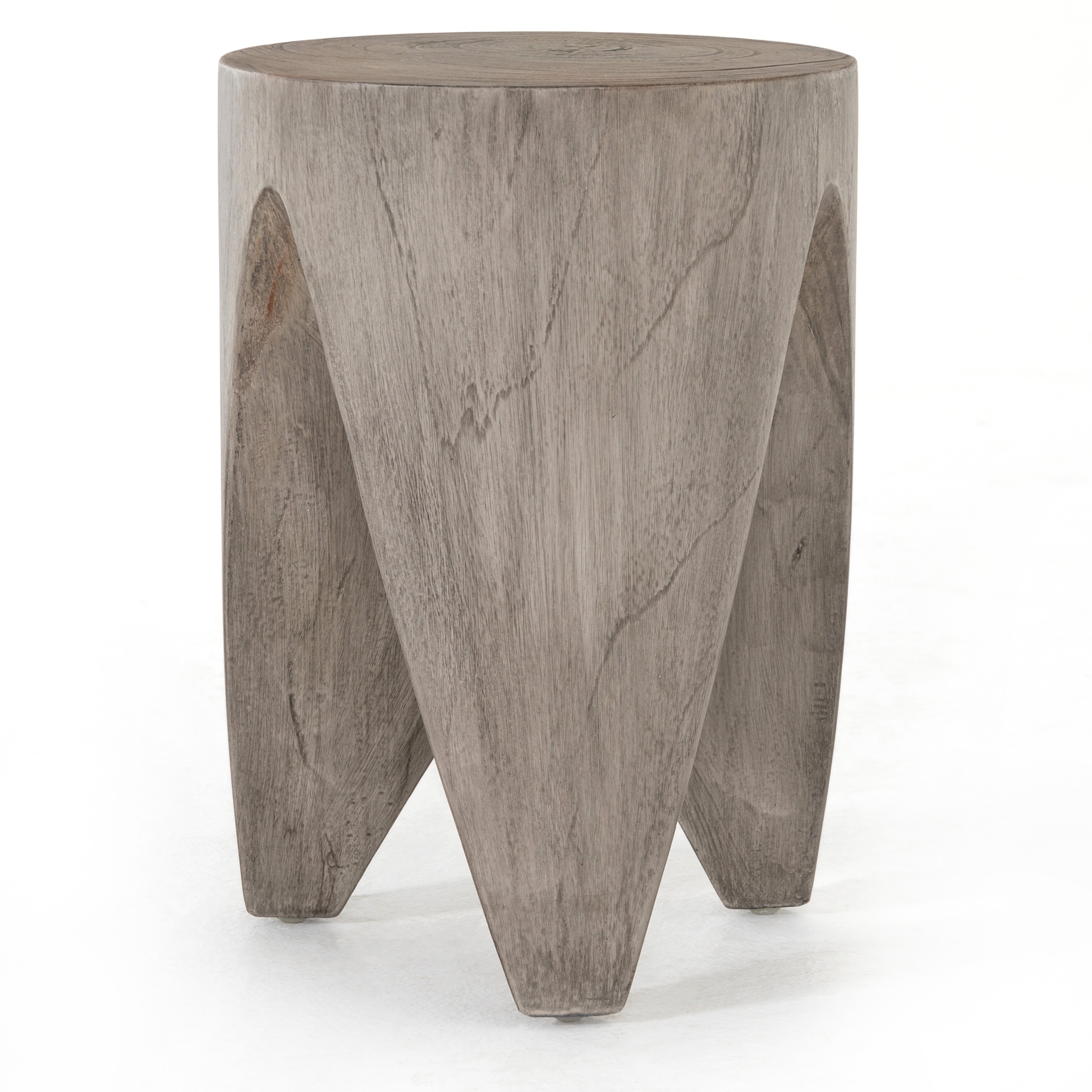 Petros Outdoor End Table - Weathered Grey Teak - Image 1