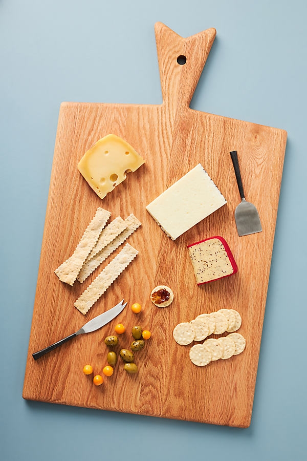 Oak Large Paddle Cheese Board By Anthropologie in Beige Size CTTNGBOARD - Image 0