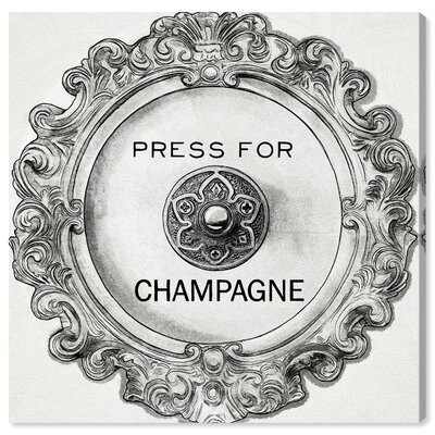 Drinks and Spirits Press for Champagne Round Champagne - Wrapped Canvas Print - Image 0