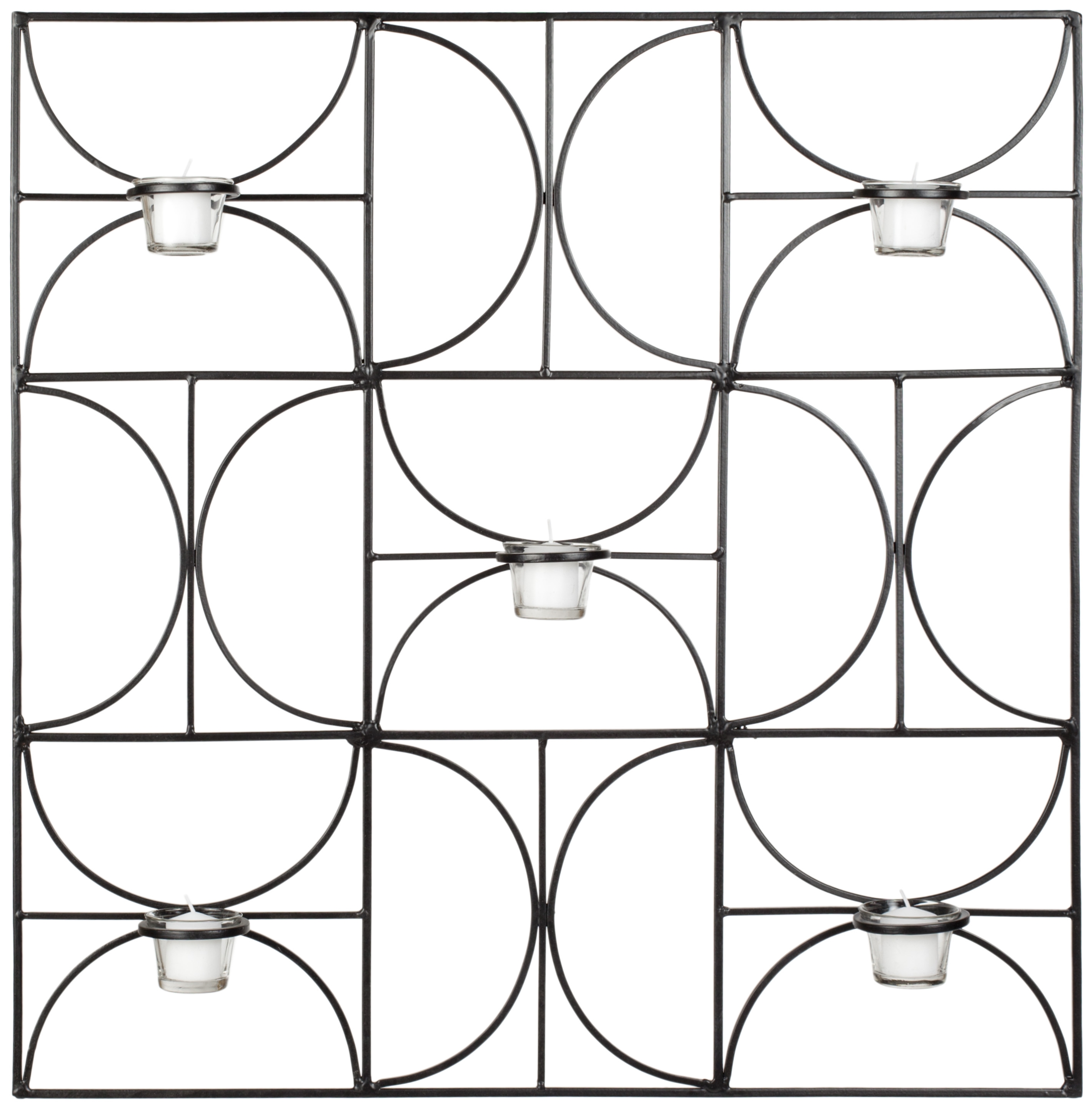Roxy Votive Wall DÃ©cor - Black Powder Coated - Safavieh - Image 0