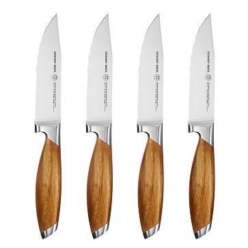 Schmidt Brothers(R) Cutlery Bonded Teak Jumbo Steak Knife Set, 4-Piece - Image 2