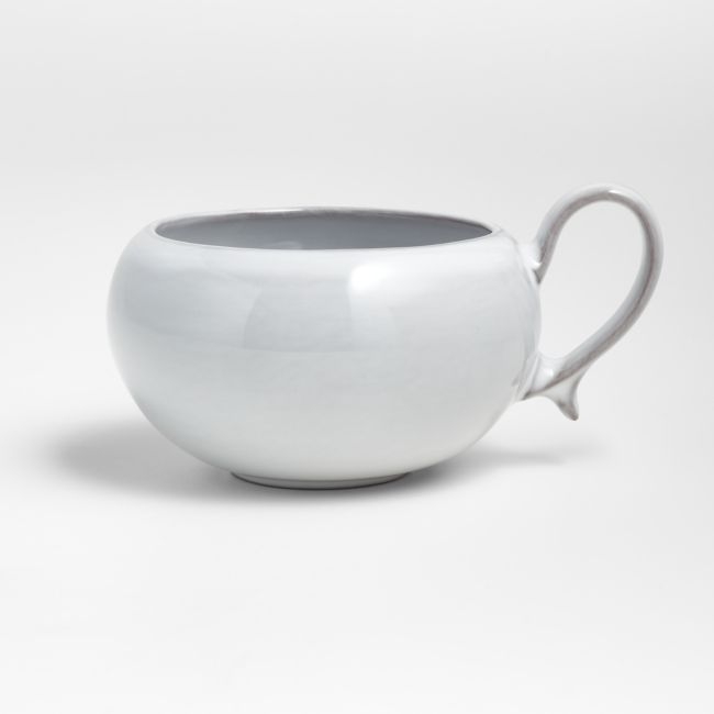 Lira White Porcelain Footed Mug - Image 0