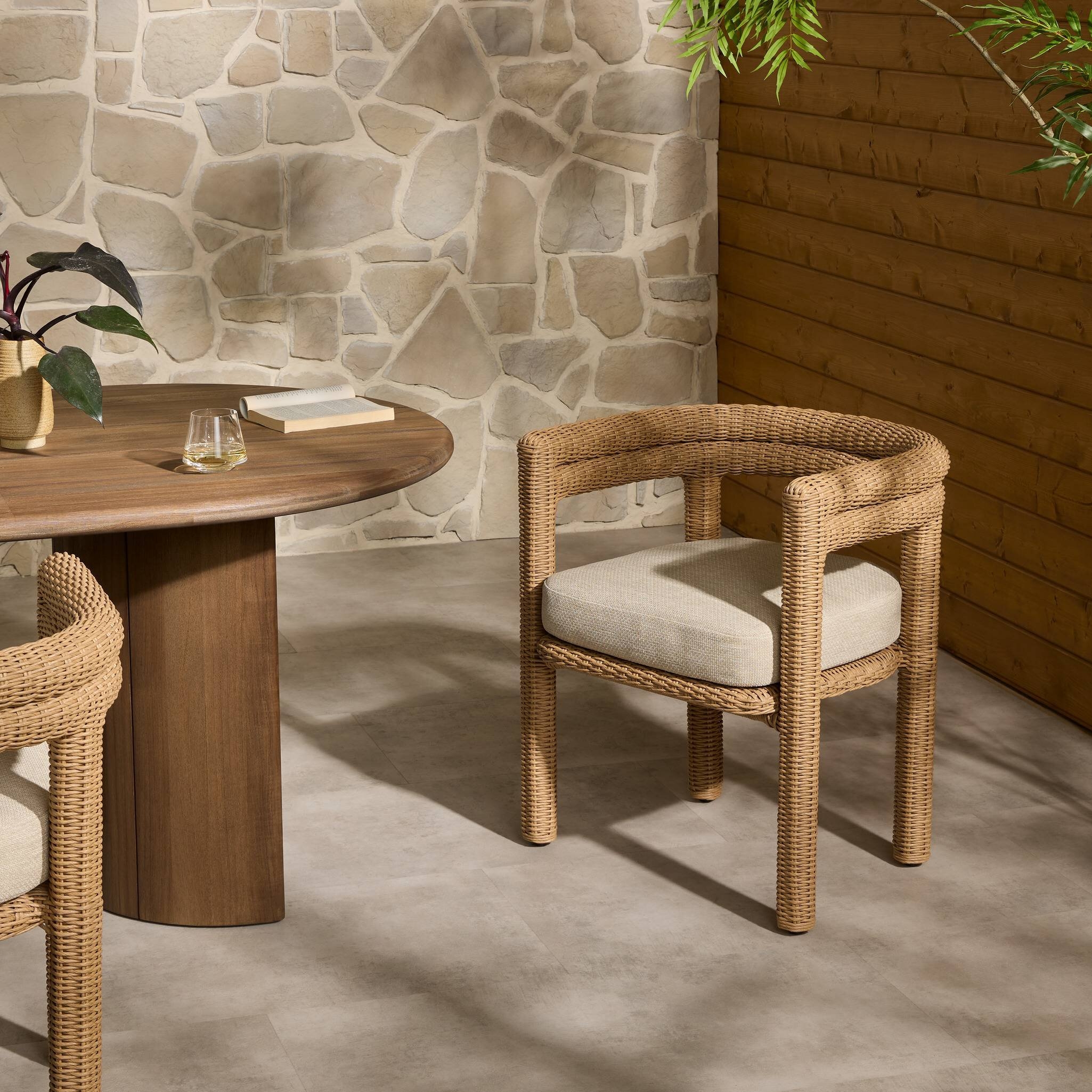 Tacova Outdoor Dining Chair - Casa Cream - Image 3