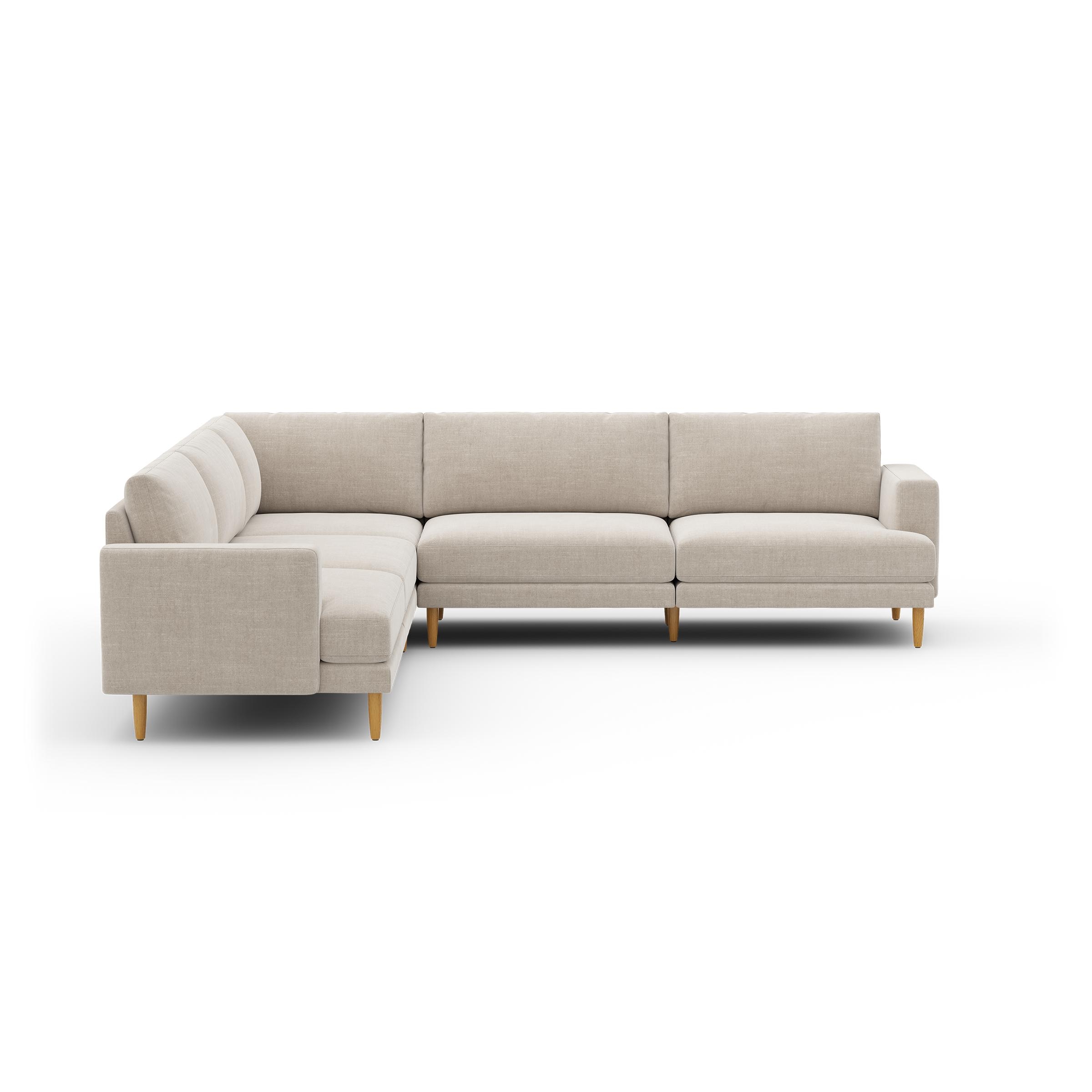 Ember Sectional - 108" / Georgia Clay - Performance Chenille / Oak - Wood - Image 0