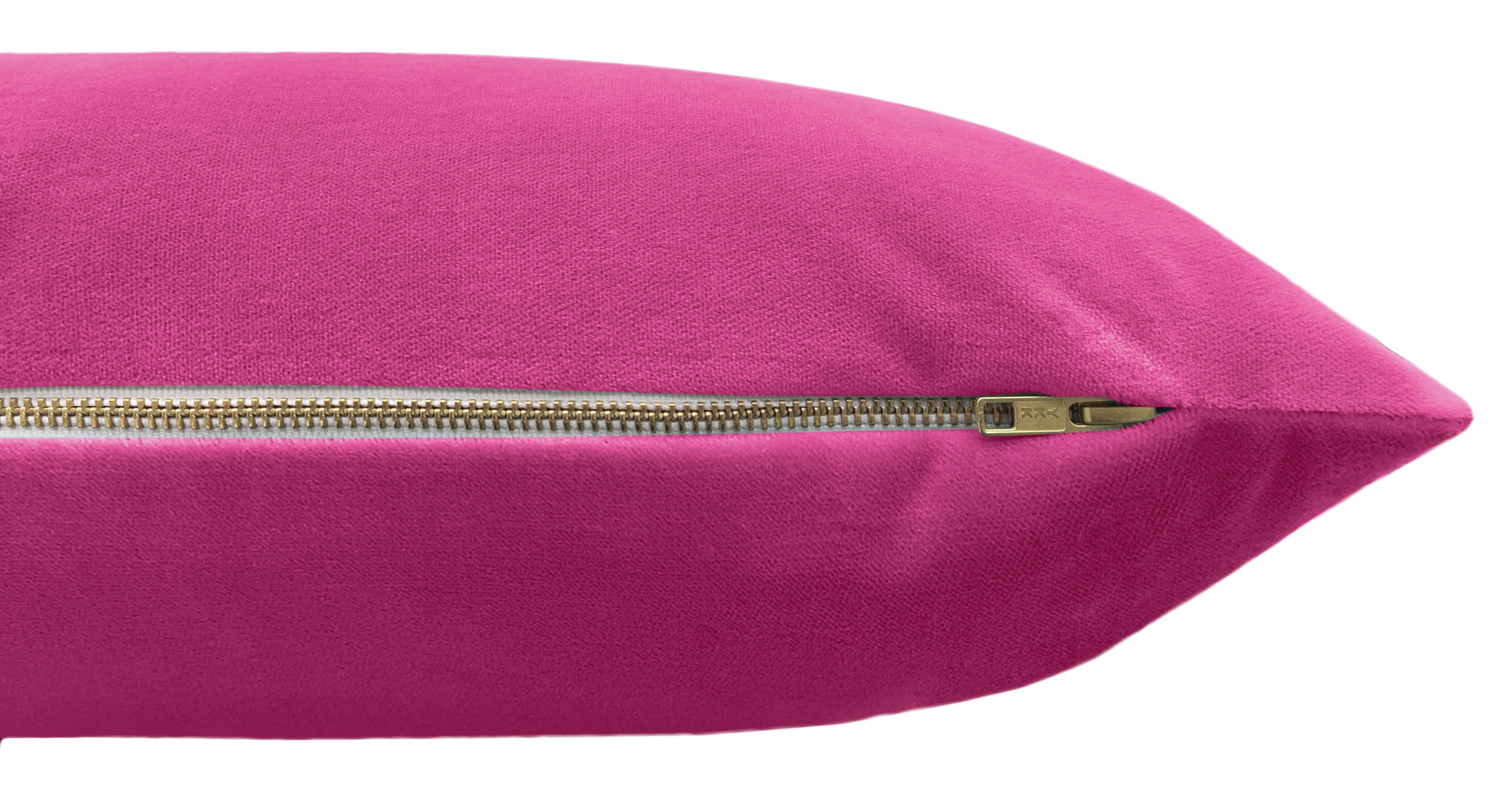 THE XL LUMBAR :: SOCIETY VELVET // CERISE - 14" X 48" - Image 1