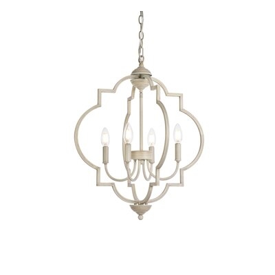 Beideman 4 - Light Candle Style Geometric Chandelier - Image 0