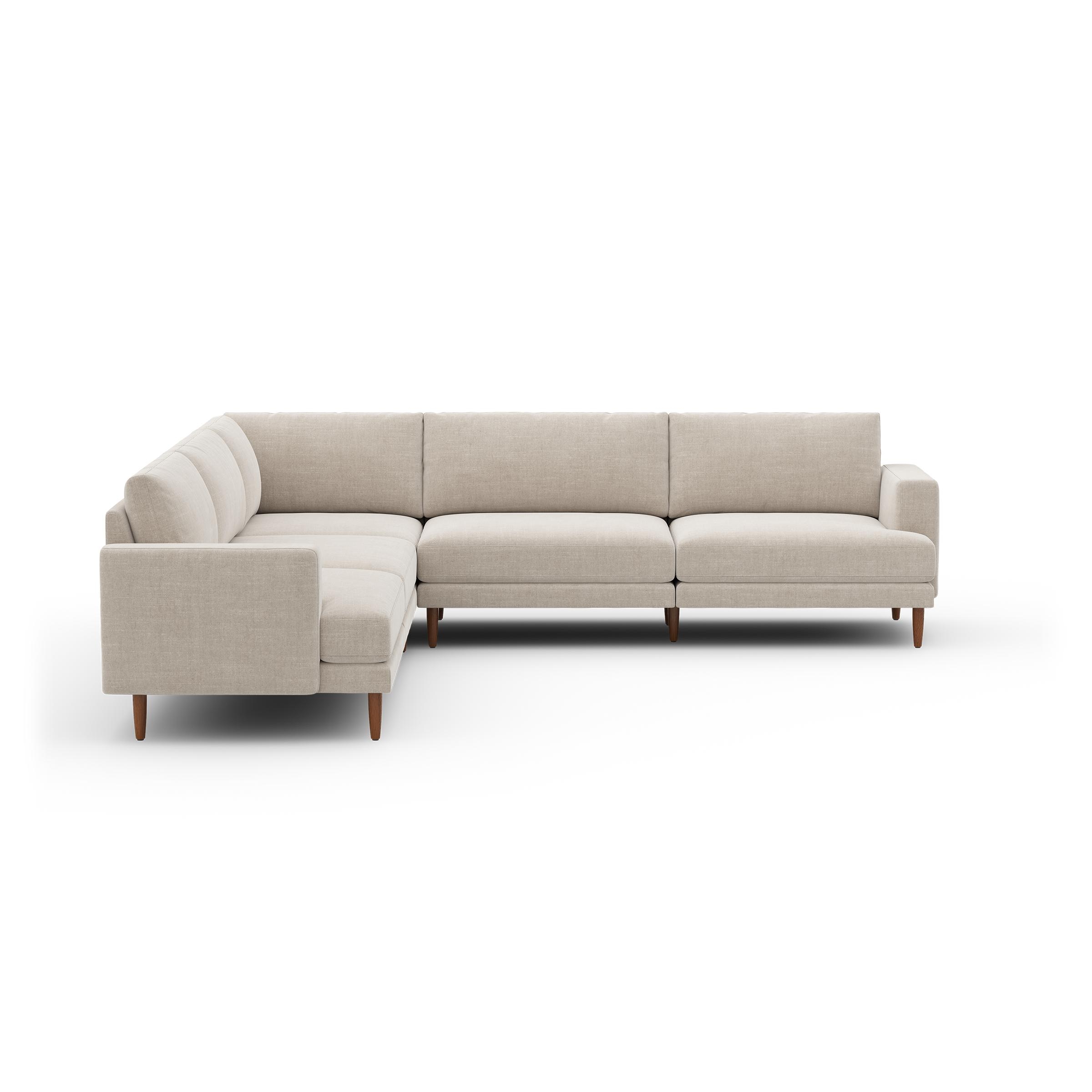 Ember Sectional - 108" / Georgia Clay - Performance Chenille / Walnut - Wood - Image 0