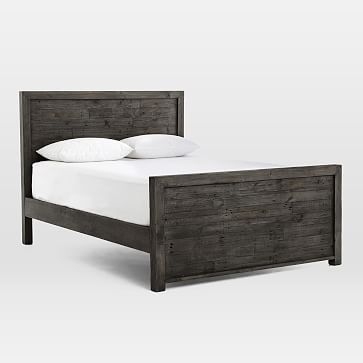 Modern Mixed Reclaimed Wood Bed, Queen, Black Olive - Image 0