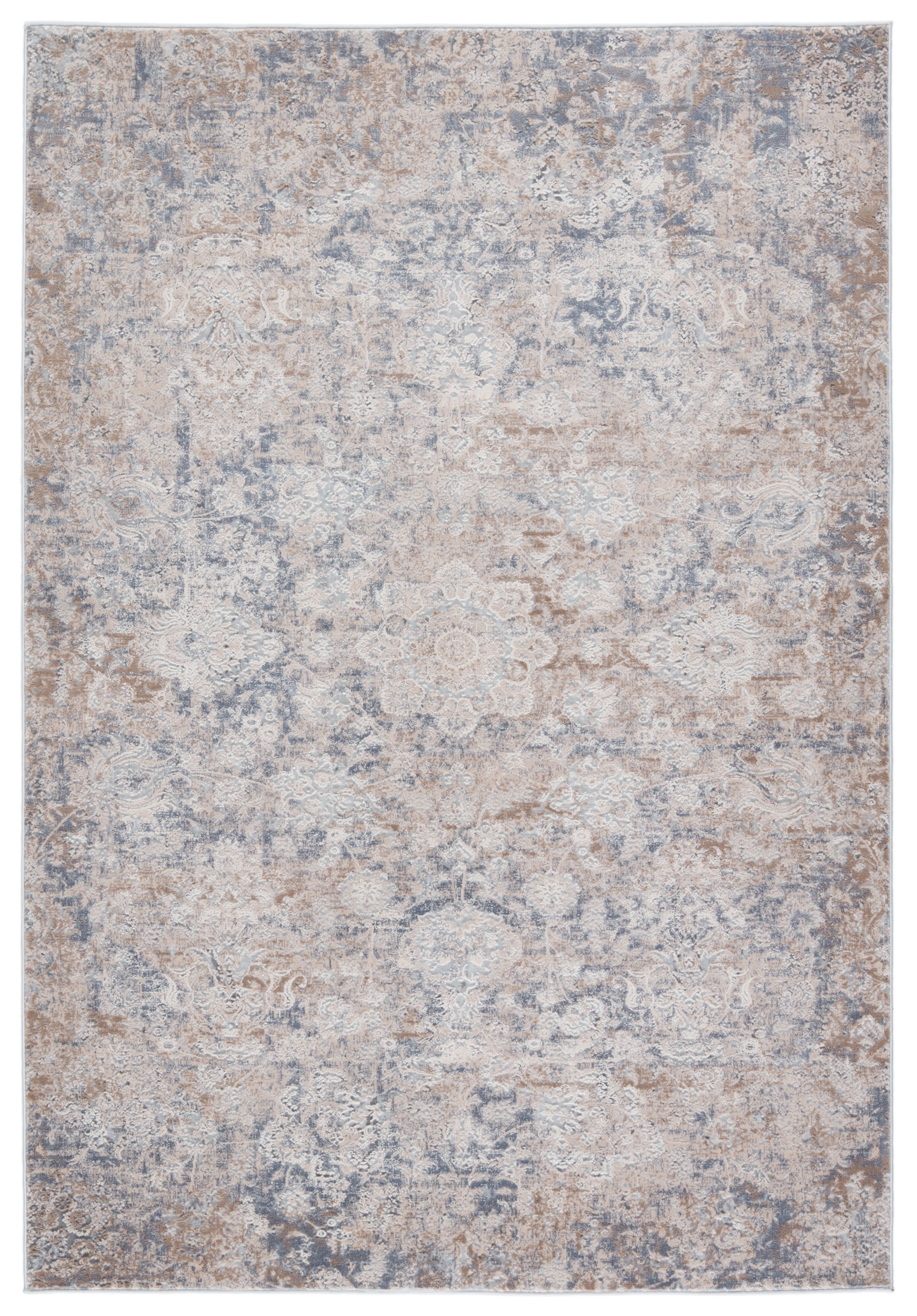 Mariam Floral Beige/ Gray Area Rug (9'3"X12') - Image 0