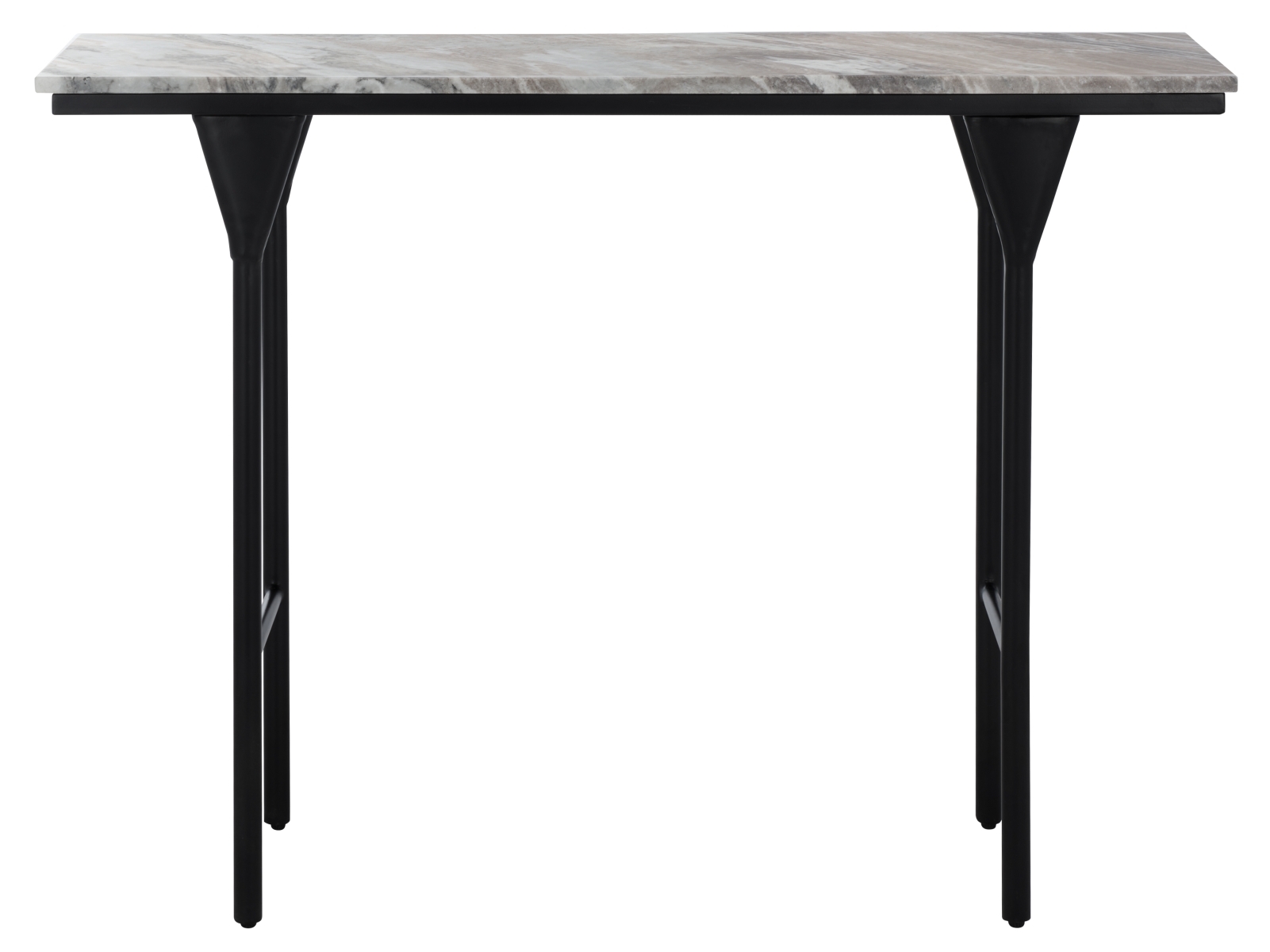 Frederick Marble Console Table - Brown Grey / Black - Image 0