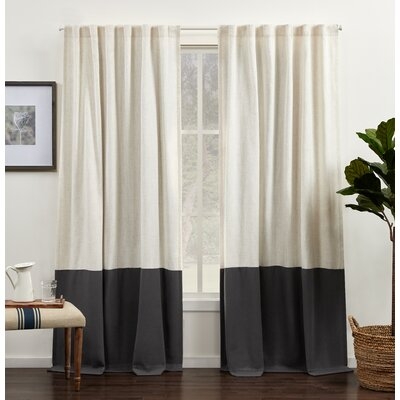 Breece Venice Linen Semi-Sheer Rod Pocket Curtain Panels - Image 0