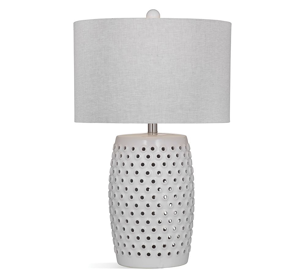 Montague Ceramic Table Lamp, White - Image 0