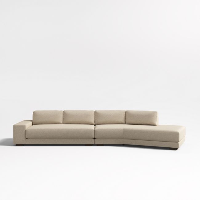 Horizon 2-Piece Bench Sectional Sofa with Angled Chaise Lounge - Image 0