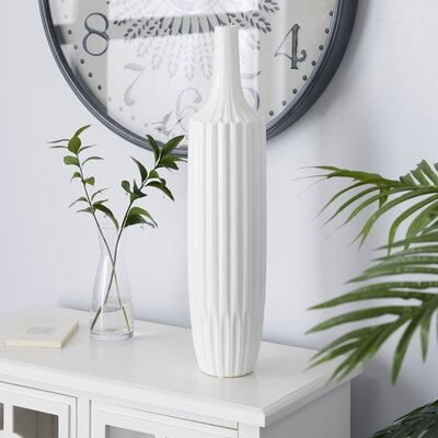 White 23.35'' Ceramic Table Vase - Image 0