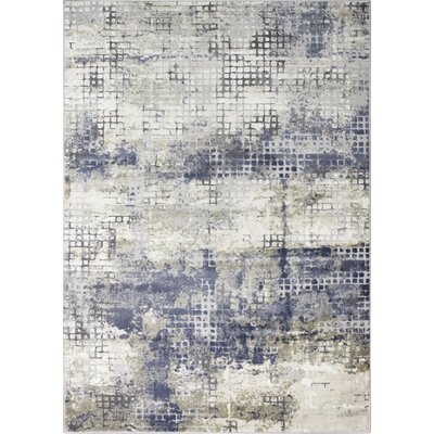 Mangume Abstract Gray/Blue Area Rug - Image 0