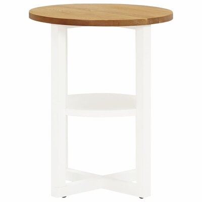 Dariane Solid Wood Cross Legs End Table with Storage - Image 0