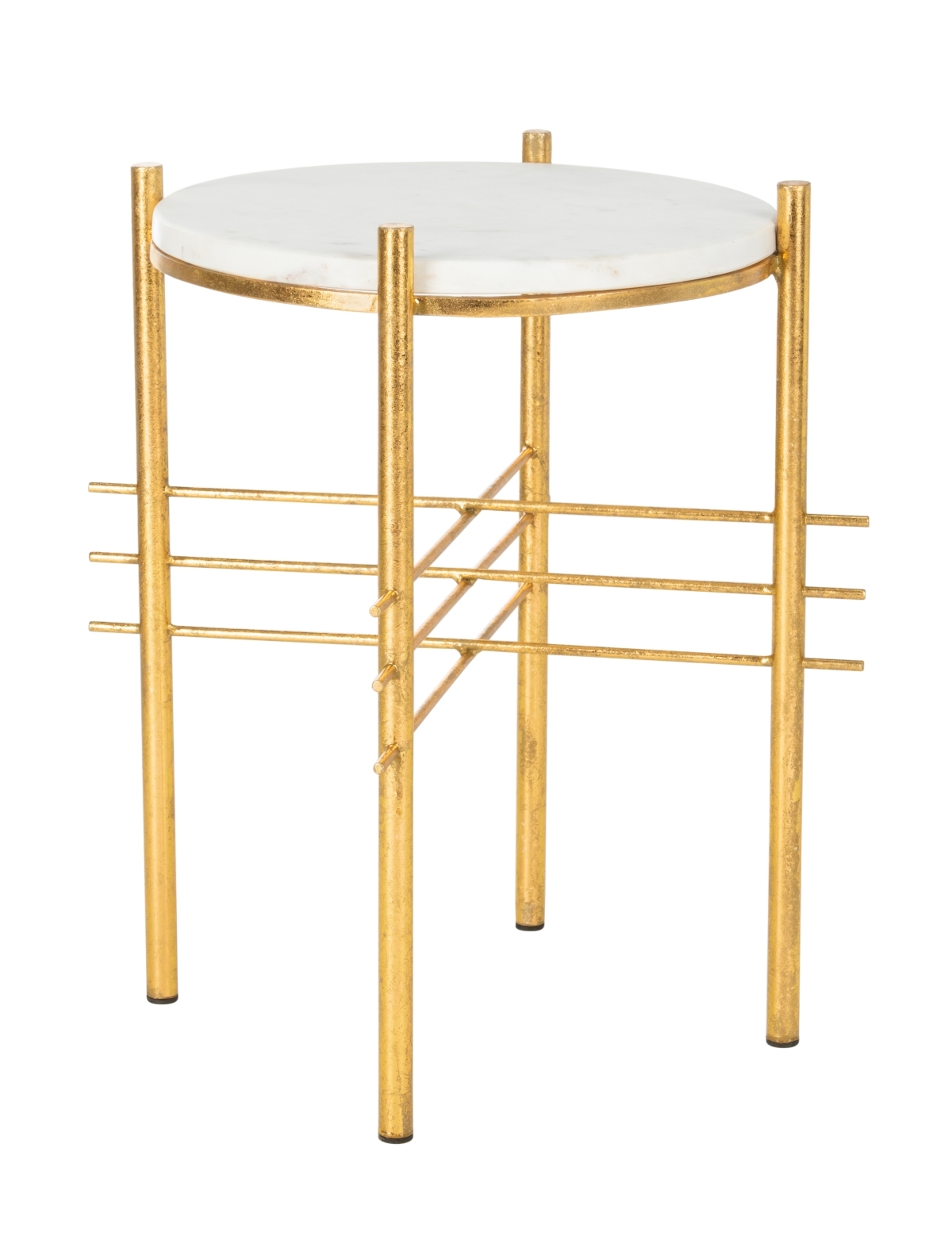 Jenesis Round Accent Table - White / Gold - Safavieh - Image 5