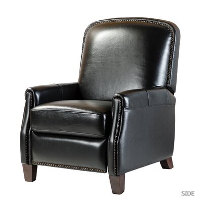 Kalifornia Genuine Leather Recliner With Wood Base - Image 0