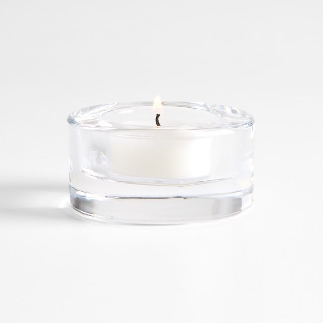 Essential Modern Short Glass Tealight Candle Holder - Image 0