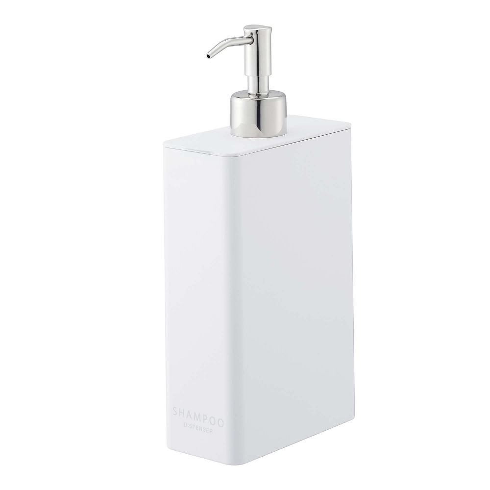 Yamazaki Tower Rectangular Shampoo Dispenser, White - Image 0