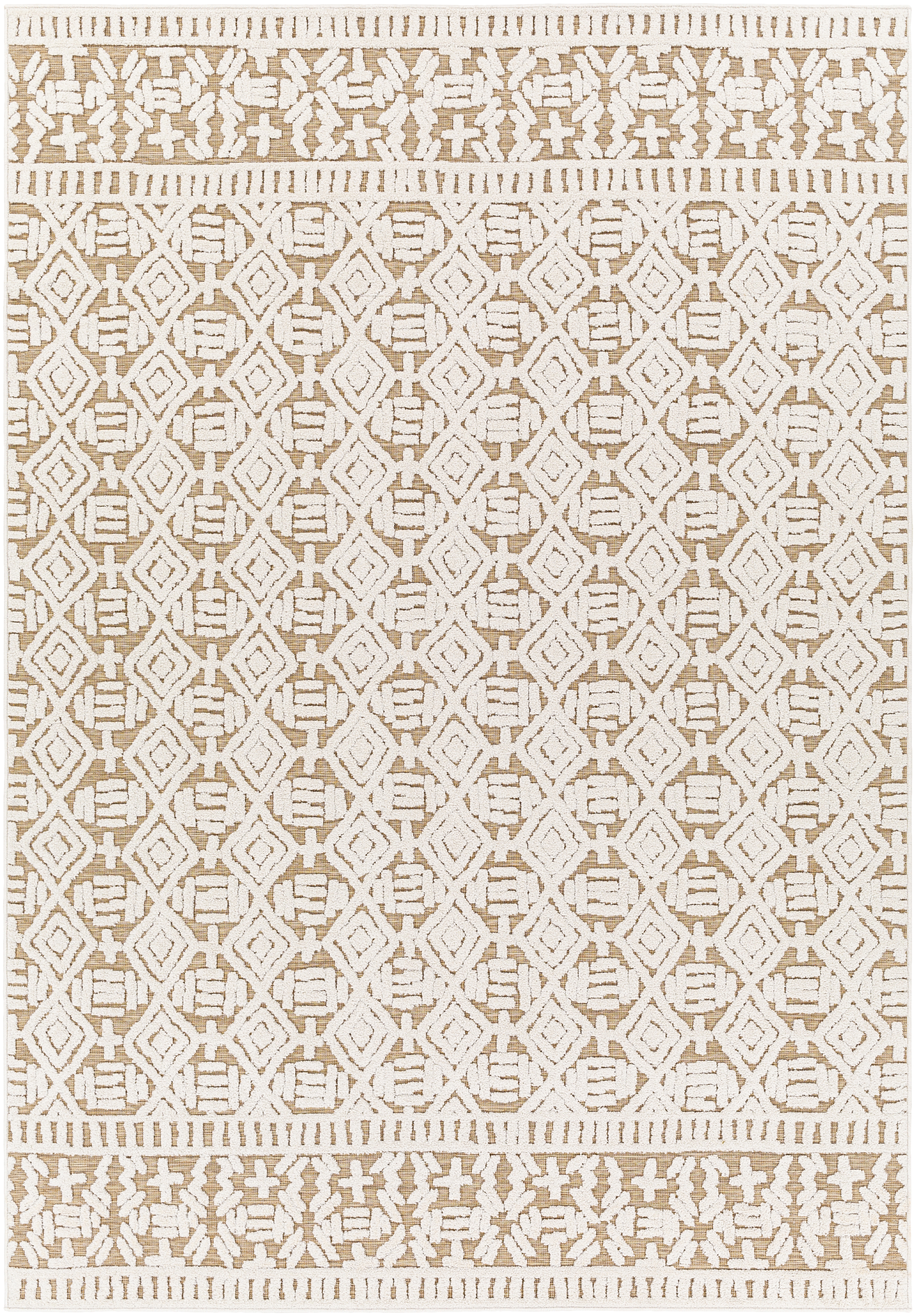 Greenwich Beige Outdoor 1'11" x 2'11" Machine Woven Rug - Image 0