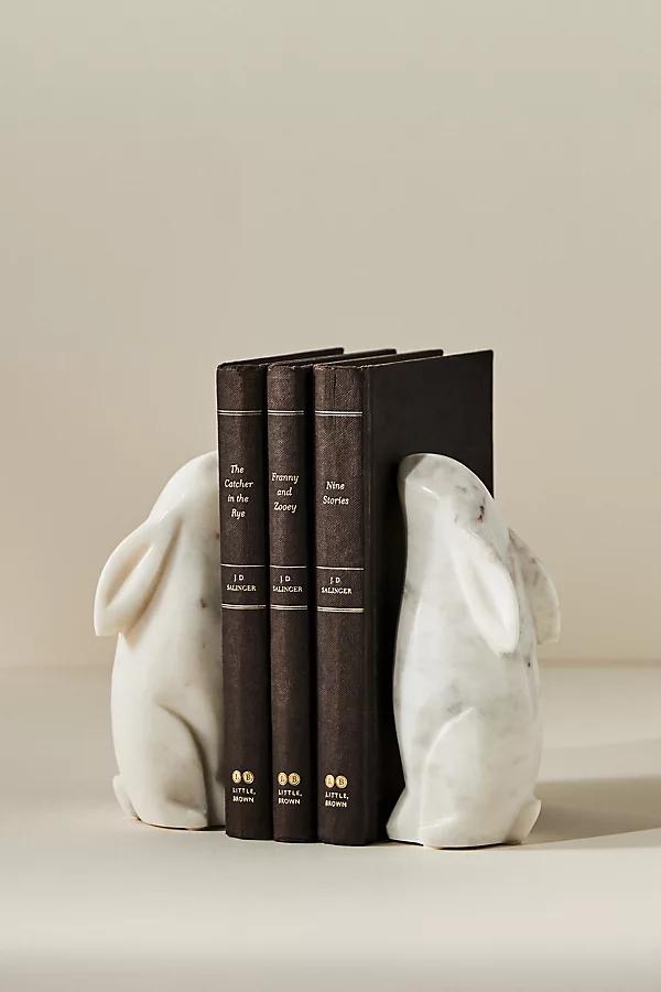 Marble Rabbit Bookends - Image 0