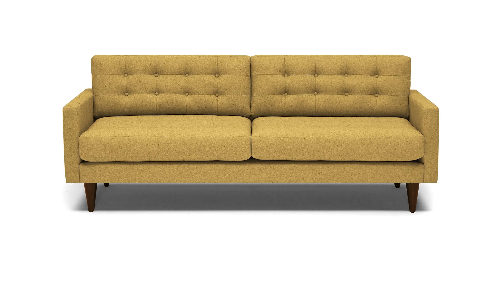 Yellow Eliot Mid Century Modern Sofa - Bentley Daisey - Mocha - Image 0
